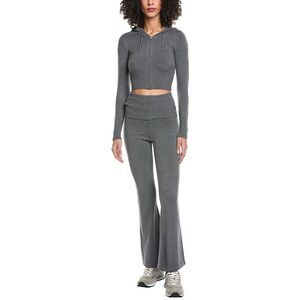 Marion Womens 2Pc Sweater & Flare Pant Set, Gray